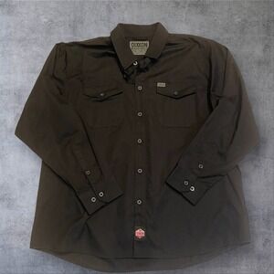 Dixxon Workforce Form and Function Shirt Mens 3XL Black Long Sleeve Button Down